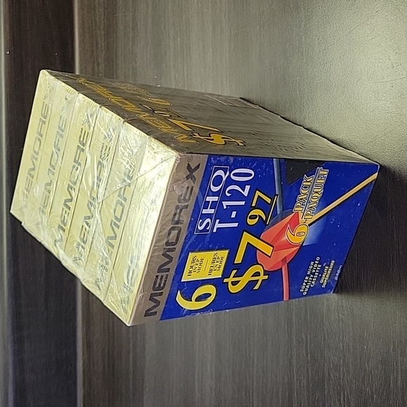 6 Sealed Memorex T-120 HS Blank VHS Tapes 6 Hours Video Cassettes New Old Stock - Picture 2 of 4